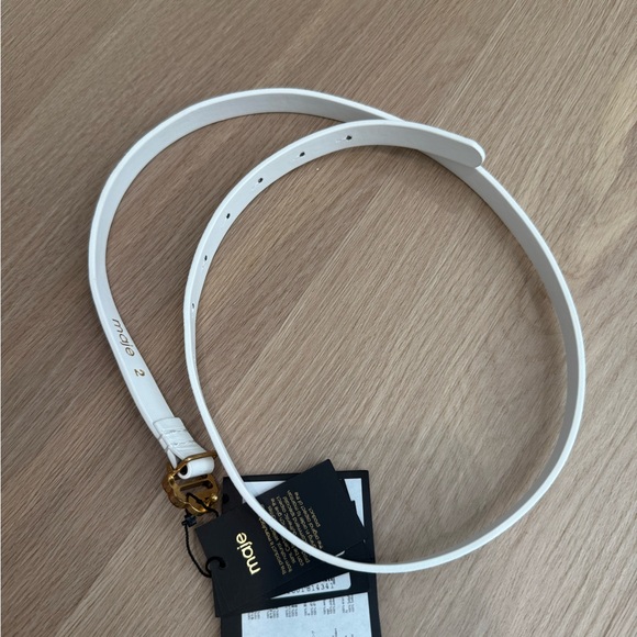 Maje Ivory Belt with Gold-Tone Buckle - Picture 2 of 4